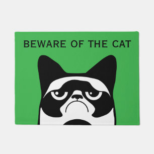 Funny Angry Cat Doormat