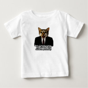 Funny angry cat meme for cat lovers and cat owners baby T-Shirt