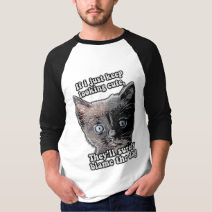 Funny angry cat meme for cat owners and lovers T-Shirt