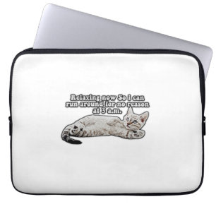 Funny angry cat meme for cat owners & lovers laptop sleeve