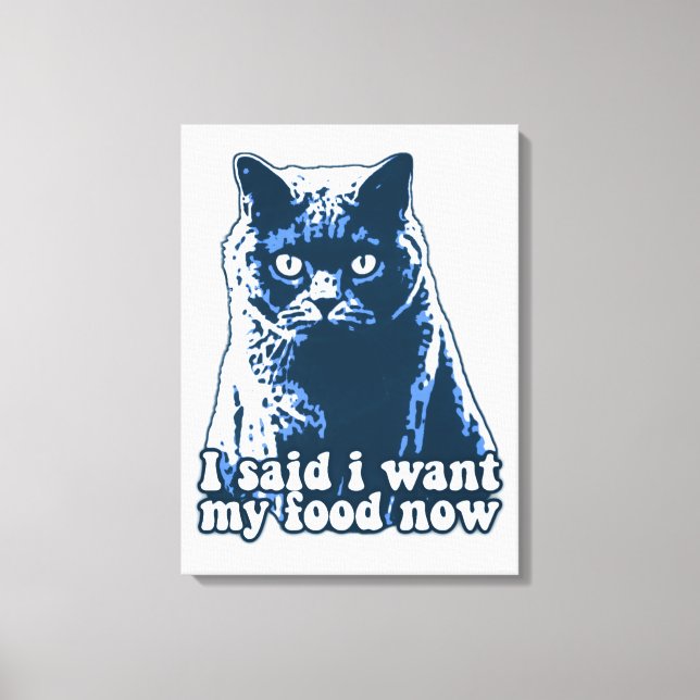 Funny angry cat meme for cat persons and owners canvas print (Front)