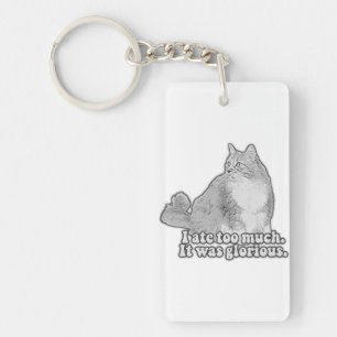 Funny angry cat meme for kitten lovers & cat owner key ring