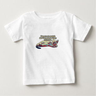 Funny angry cat meme for kitten owners & cat lover baby T-Shirt
