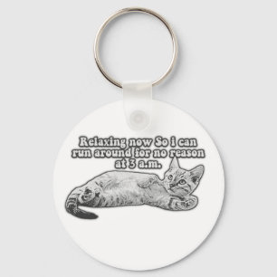 Funny angry cat meme for kitten persons &cat owner key ring