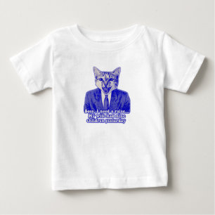 Funny angry cat meme for kitty lovers baby T-Shirt