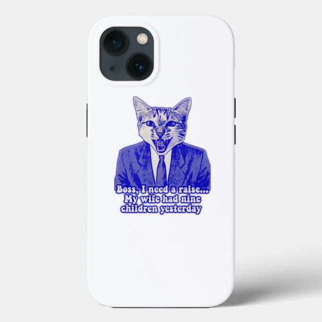 Funny angry cat meme for kitty lovers Case-Mate iPhone case (Back)