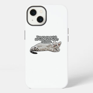 Funny angry cat meme for kitty owners and lovers iPhone 13 case