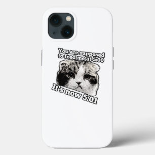 Funny angry cat meme for kitty owners iPhone 13 case