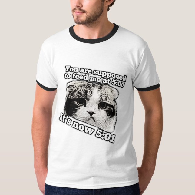 Funny angry cat meme for kitty owners T-Shirt (Front)