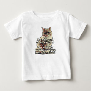 Funny angry cat meme for kitty persons &cat lovers baby T-Shirt