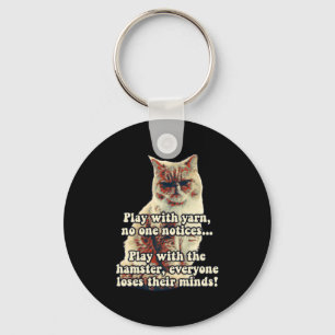 Funny Angry Cat Meme For Kitty Persons Cat Lovers Key Ring
