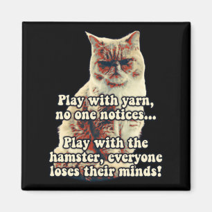 Funny Angry Cat Meme For Kitty Persons Cat Lovers Magnet