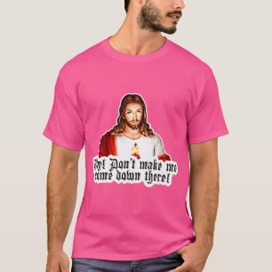 Funny Angry Dad Jesus Meme Digital Art T-Shirt