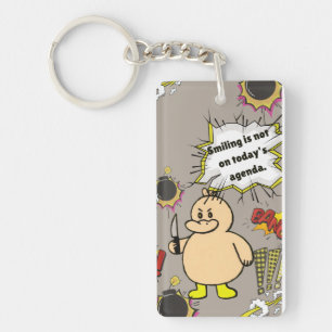 Funny Angry Duck Keychain