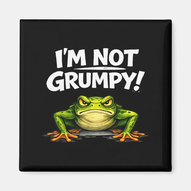 Funny Angry Frog Grumpy Meme for Men Women Boy Kid Magnet (Front)