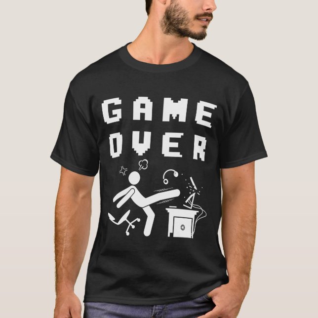 Funny Angry Gamer Meme Design for Boys Video Game  T-Shirt (Front)