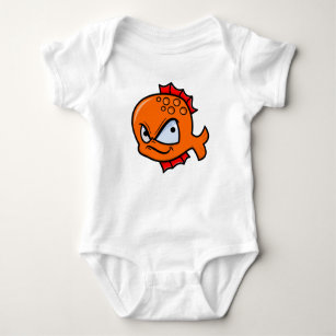 Funny Angry Goldfish Baby Bodysuit