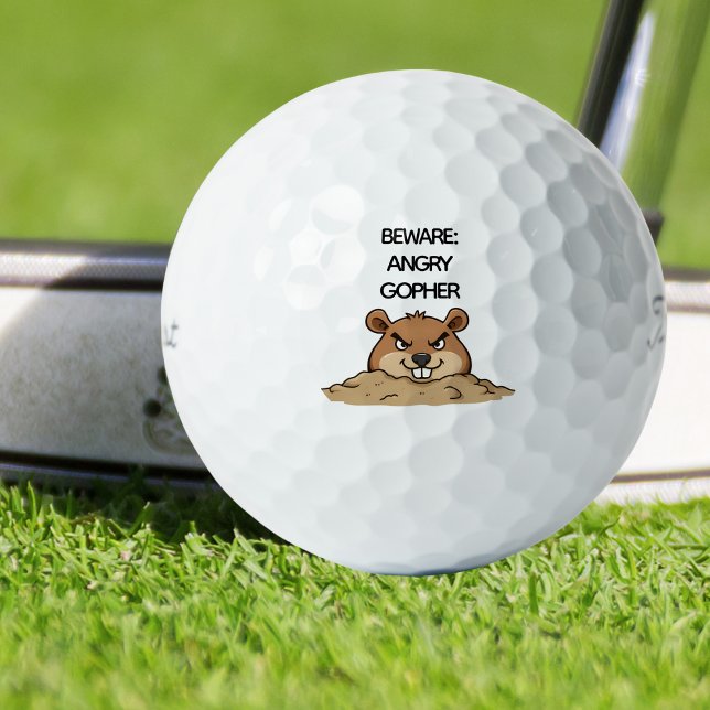 Funny Angry Gopher Golf Balls (Creator Uploaded)