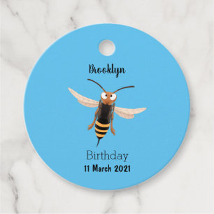 Funny angry hornet wasp cartoon illustration favour tags