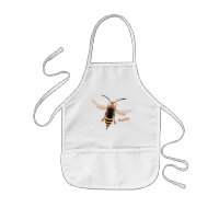 Funny angry hornet wasp cartoon illustration