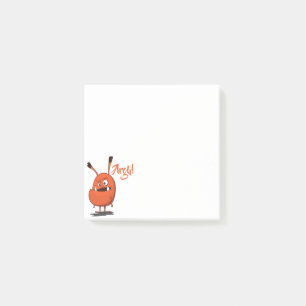 Funny Angry Monster / Personalised Post-it Notes