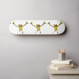 Funny Animal Art Frogs Skateboard