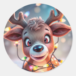 Funny animal art – perfect gift for animal lovers classic round sticker