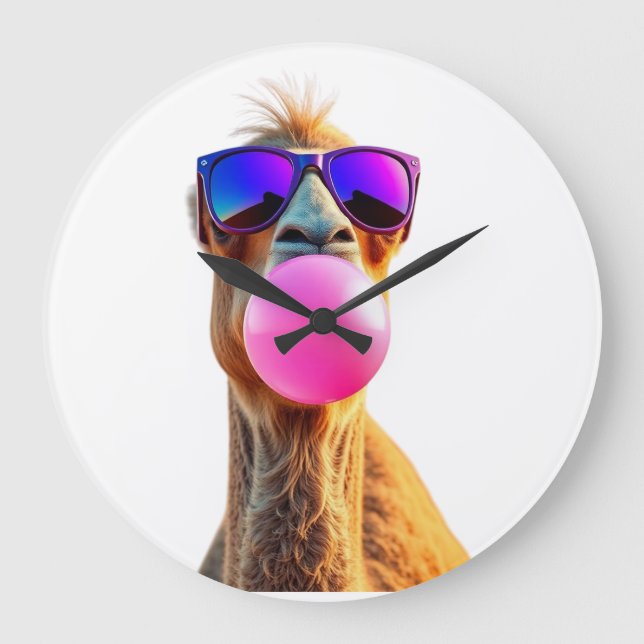 Funny animal art – perfect gift for animal lovers  large clock (Front)