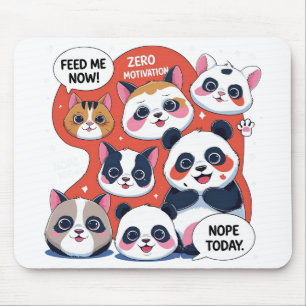 Funny Animal Cartoon – Meme Inspired Humour Design Mouse Mat
