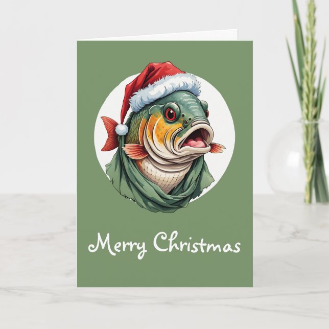 Funny Animal Christmas Favourites - Carp 1 Card (Front)