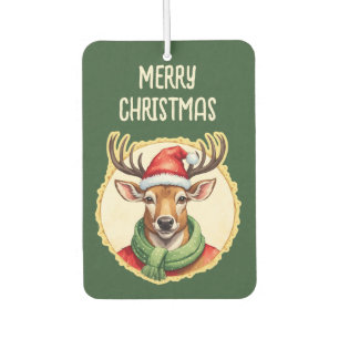 Funny Animal Christmas Favourites - Deer 2 Car Air Freshener