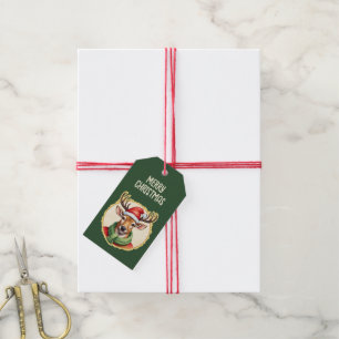 Funny Animal Christmas Favourites - Deer 2 Gift Tags