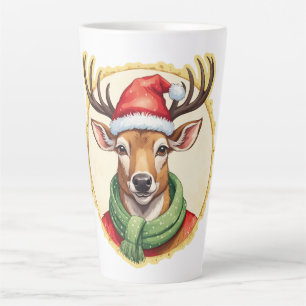 Funny Animal Christmas Favourites - Deer 2 Latte Mug