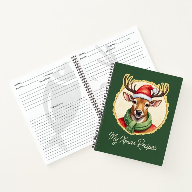 Funny Animal Christmas Favourites - Deer 2 Notebook (Inside)