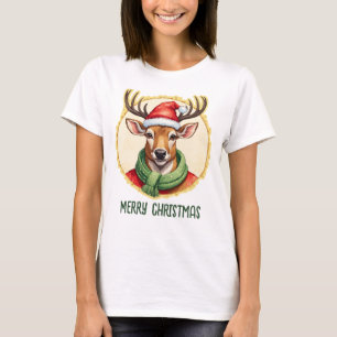 Funny Animal Christmas Favourites - Deer 2 T-Shirt