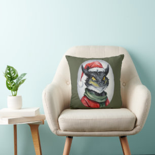 Funny Animal Christmas Favourites - Dragon 1 Cushion