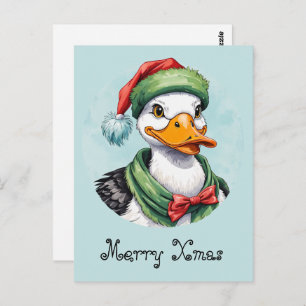 Funny Animal Christmas Favourites - Duck 2 Postcard
