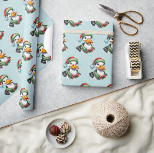 Funny Animal Christmas Favourites - Duck 2 Wrapping Paper