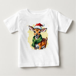 Funny Animal Christmas Favourites - Fawn 1 Baby T-Shirt
