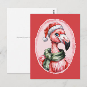 Funny Animal Christmas Favourites - Flamingo 1 Postcard
