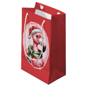 Funny Animal Christmas Favourites - Flamingo 1 Small Gift Bag