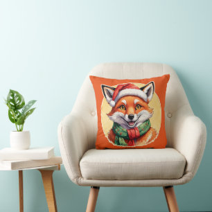 Funny Animal Christmas Favourites - Fox 1 Cushion