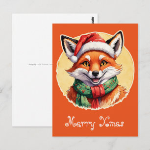 Funny Animal Christmas Favourites - Fox 1 Postcard