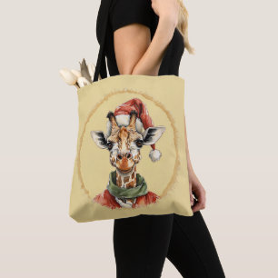 Funny Animal Christmas Favourites - Giraffe 1 Tote Bag