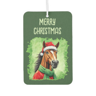 Funny Animal Christmas Favourites - Horse 6 Car Air Freshener