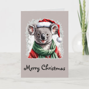 Funny Animal Christmas Favourites - Koala 1 Card