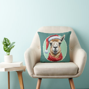 Funny Animal Christmas Favourites - Llama 1 Cushion