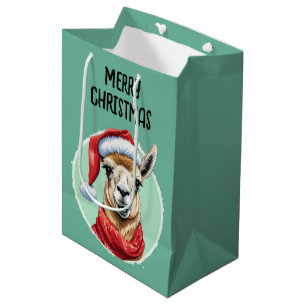 Funny Animal Christmas Favourites - Llama 1 Medium Gift Bag