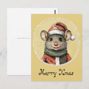 Funny Animal Christmas Favourites - Mouse 1 Postcard