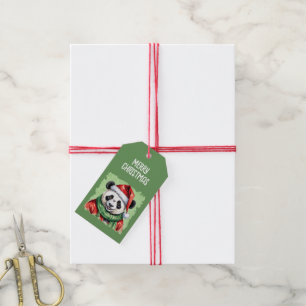 Funny Animal Christmas Favourites - Panda 1 Gift Tags